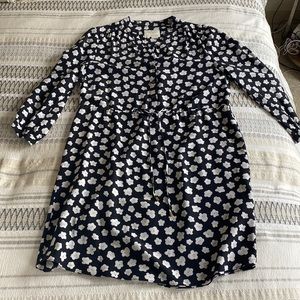 NWOT- Kate spade floral shirt dress and 100% silk- Size M